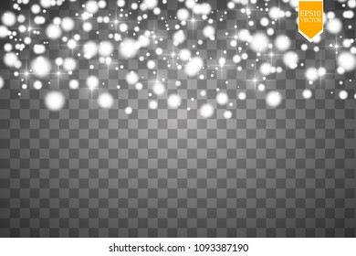 Glow light effect. Vector illustration. Christmas flash. dust