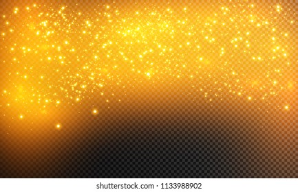 Glow light effect. Vector illustration. Christmas flash Concept.