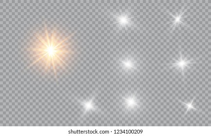 Glow light effect. Vector illustration. Christmas flash Concept.