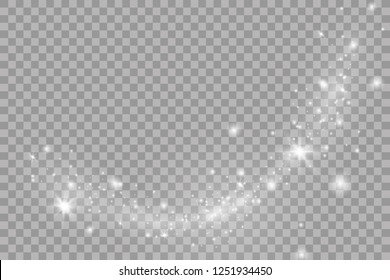 Glow light effect. Vector illustration. Christmas flash.Star dust. Decoration for advertising