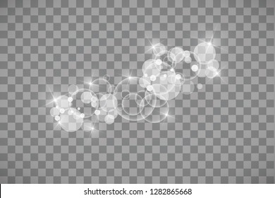 Glow light effect. Vector illustration. Christmas flash. dust. White sparks and glitter special light effect. vector sparkles on transparent background. Sparkling magic dust particles