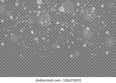 Glow light effect. Vector illustration. Christmas flash. dust
