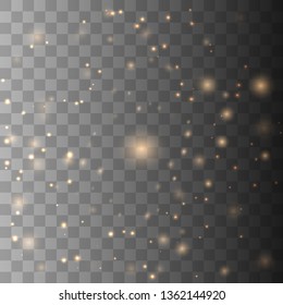 Glow light effect. Vector illustration. Christmas flash Concept . White sparks glitter special light effect. Vector sparkles on transparent background. Christmas abstract pattern.