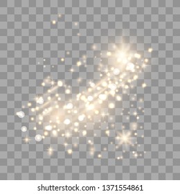 Glow light effect. Vector illustration. Christmas flash, dust. Vector illustration eps10.