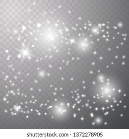 Glow light effect. Vector illustration. Christmas flash, dust. Vector illustration eps10.