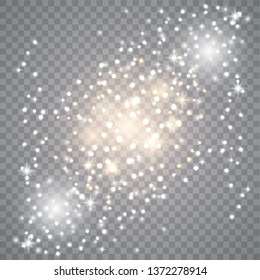 Glow light effect. Vector illustration. Christmas flash, dust. Vector illustration eps10.