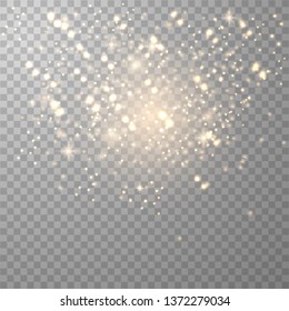 Glow light effect. Vector illustration. Christmas flash, dust. Vector illustration eps10.