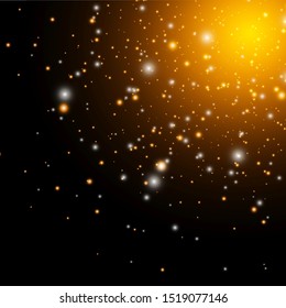 Glow light effect. Vector illustration. Christmas flash. dust