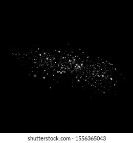 Glow light effect. Vector illustration. Christmas flash. dust
