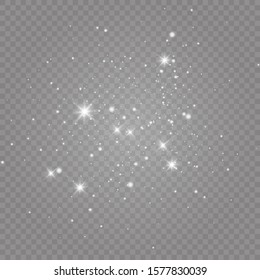 Glow light effect. Vector illustration. Christmas flash. dust