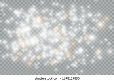 Glow light effect. Vector illustration. Christmas flash.Star dust. Decoration for advertising