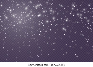 Glow light effect. Vector illustration. Christmas flash. dust