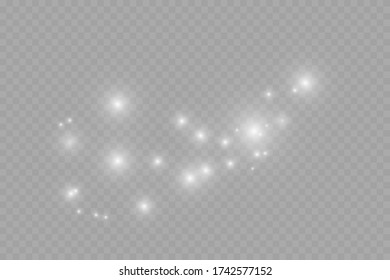 Glow light effect. Vector illustration. Christmas flash.Star dust. Decoration for advertising