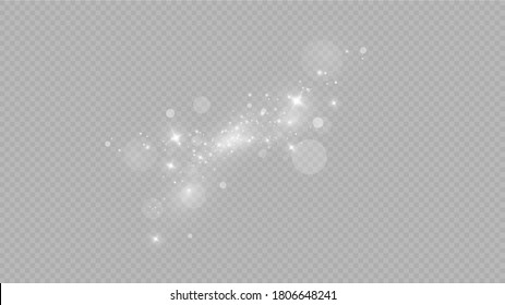 Glow light effect. Vector illustration. Christmas flash. dust