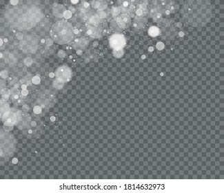 Glow light effect. Vector illustration. Christmas flash. dust