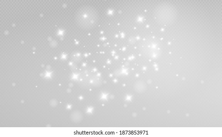 Glow light effect. Vector illustration. Christmas flash. dust