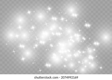 Glow light effect. Vector illustration. Christmas flash. dust