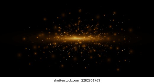 Glow light effect. Vector illustration. Christmas flash.