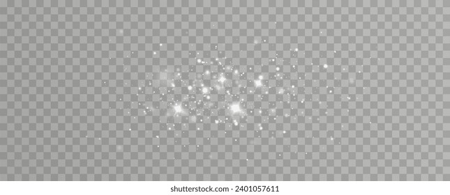 Glow light effect. Vector illustration. Christmas flash. dust	