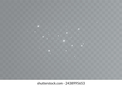 Glow light effect. Vector illustration. Christmas flash. dust	