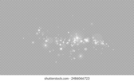 Glow light effect. Vector illustration. Christmas flash. dust