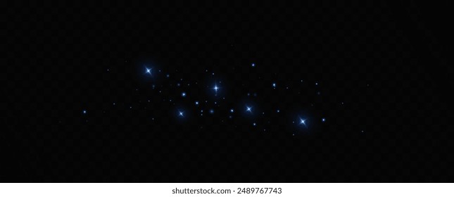 Glow light effect. Vector illustration. Christmas flash. dust