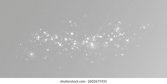 Glow light effect. Vector illustration. Christmas flash. dust