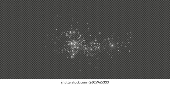 Glow light effect. Vector illustration. Christmas flash. dust