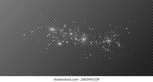 Glow light effect. Vector illustration. Christmas flash. dust