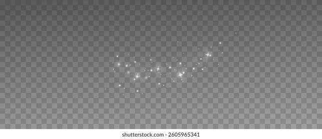 Glow light effect. Vector illustration. Christmas flash. dust