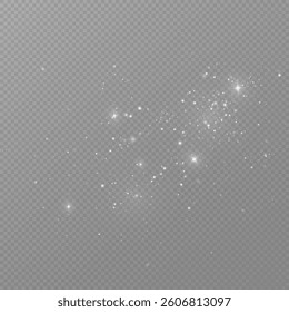 Glow light effect. Vector illustration. Christmas flash. dust
