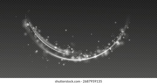 Glühlichteffekt. Vektorgrafik. Weihnachtsblitz. Staub. Glühlichteffekt. 
