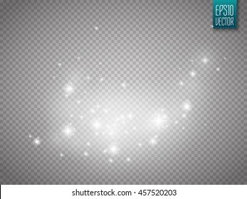 Glow light effect. Vector illustration. Christmas flash Concept.