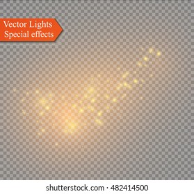 Glow light effect. Vector illustration. Christmas flash Concept.