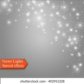 Glow light effect. Vector illustration. Christmas flash Concept.