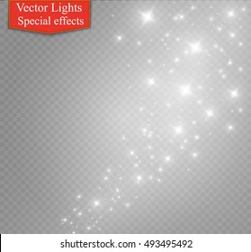 Glow light effect. Vector illustration. Christmas flash Concept.