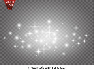 Glow light effect. Vector illustration. Christmas flash Concept.