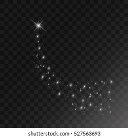 Glow light effect. Vector illustration. Christmas flash Concept.