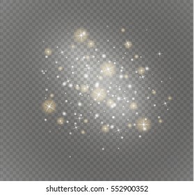 Glow light effect. Vector illustration. Christmas flash. dust