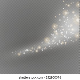 Glow light effect. Vector illustration. Christmas flash. dust