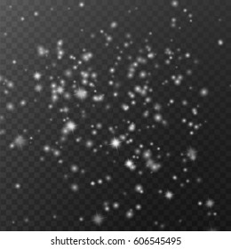 Glow light effect. Vector illustration. Christmas flash. dust