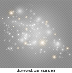 Glow light effect. Vector illustration. Christmas flash. dust