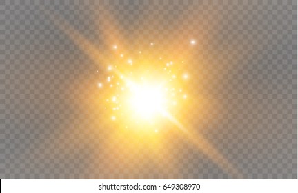 Glow light effect. Vector illustration. Christmas flash Concept.dust