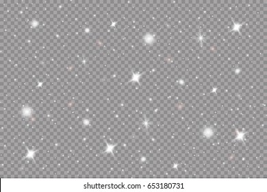 Glow light effect. Vector illustration. Christmas flash. dust