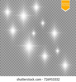 Glow light effect. Vector illustration. Christmas flash Concept. EPS 10