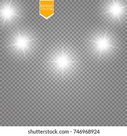 Glow light effect. Vector illustration. Christmas flash Concept. EPS 10