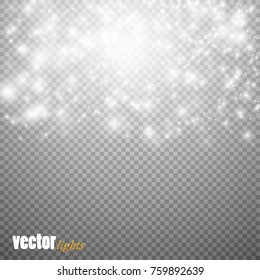 Glow light effect. Vector illustration. Christmas flash Concept.