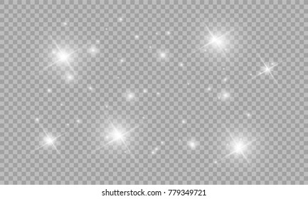 Glow light effect. Vector illustration. Christmas flash Concept.