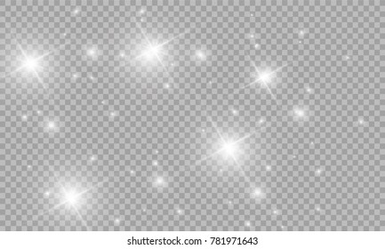 Glow light effect. Vector illustration. Christmas flash Concept.