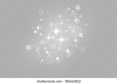 Glow light effect. Vector illustration. Christmas flash. dust